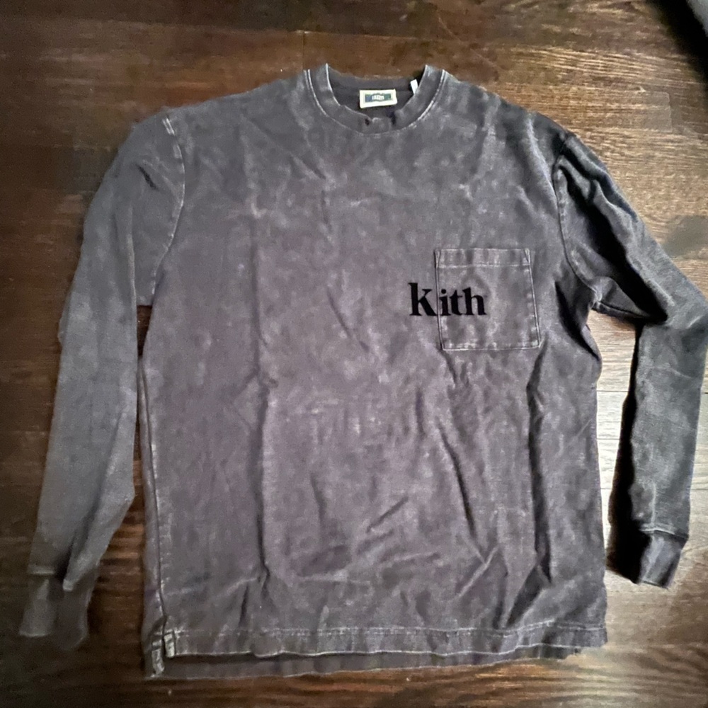 Kith Black Washed Long Sleeve Tee